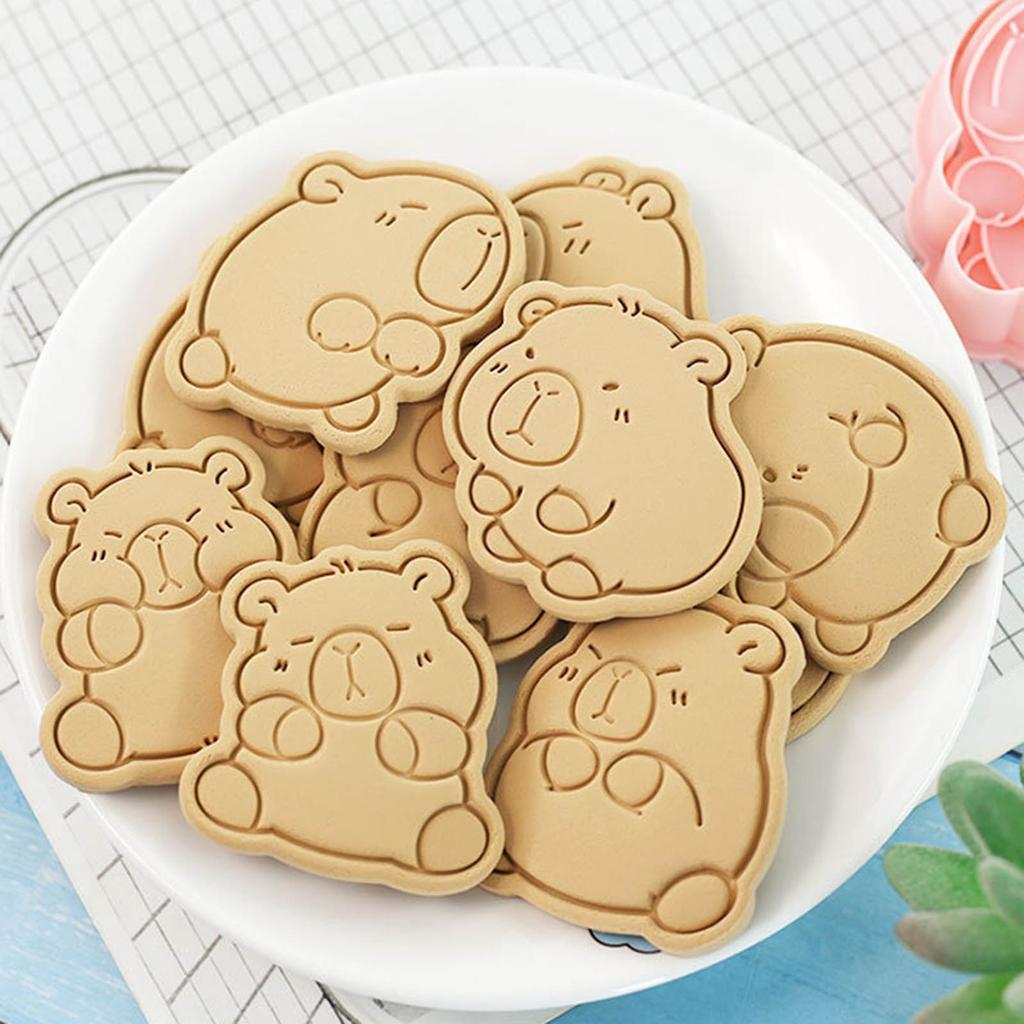 8 шт. Capybara Cookie Mold Biscuit Fondant Embosser Stamp для свадебных вечеринок Пластиковые принадлежности для украшения тортов и выпечки