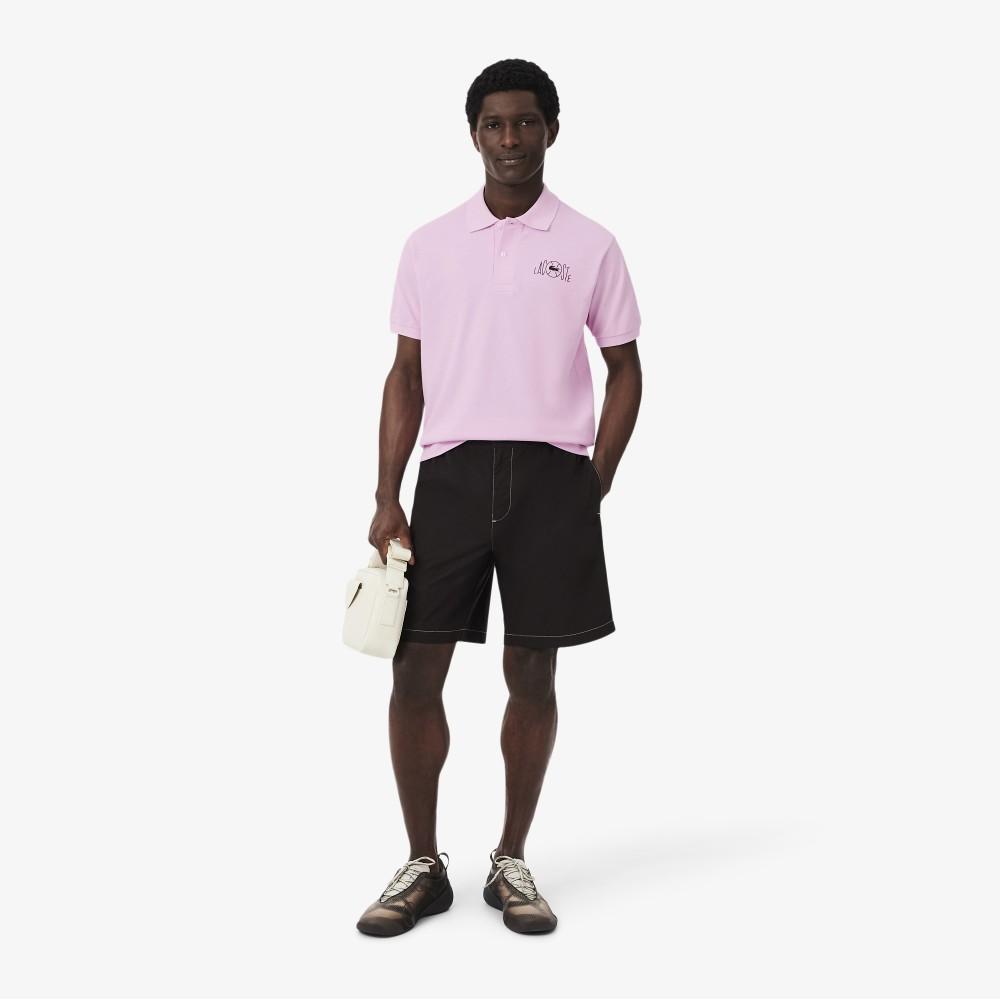 [Lacoste] Men's Lettering Ball Logo Short-Sleeve Polo Shirt PH2080-56GZ4H