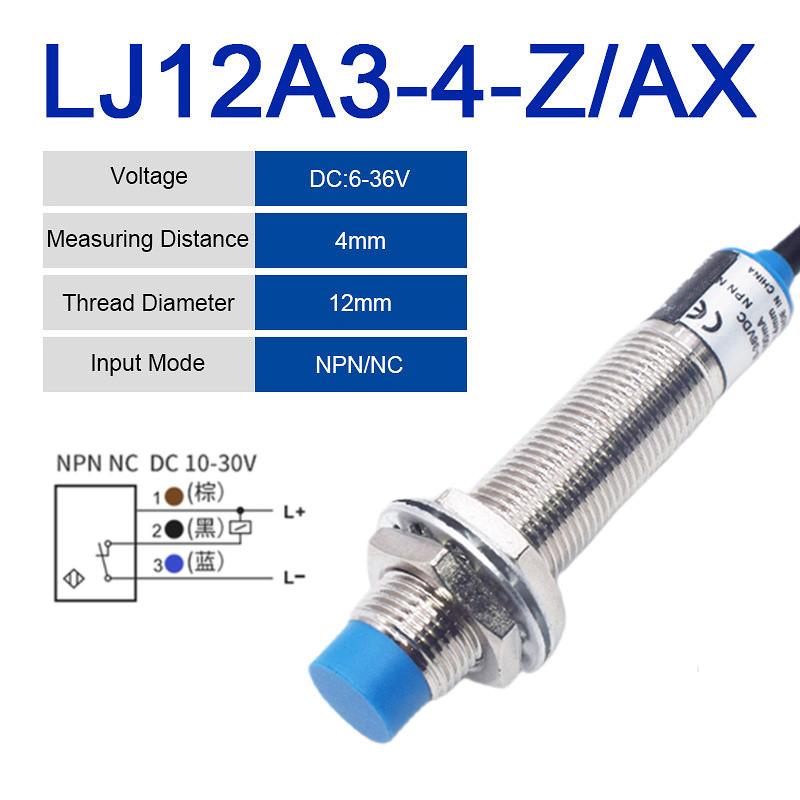 LJ12A3-4-Z/BX LJ12A3-4-Z/BY Датчик приближения Индуктивный датчик приближения Переключатель обнаружения NPN/PNP DC 6-36V Датчик приближения 12 мм