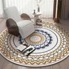 Bohemian Round Carpets For Living Room Decoration Large Area Rugs For Bedroom Lounge Computer Chair Entrance Door Mat Washable