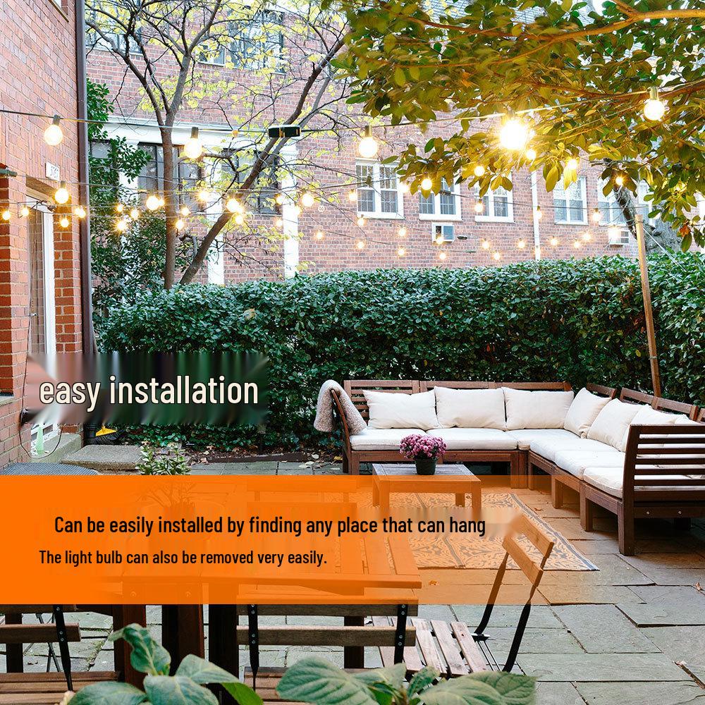 Spot G40 Solar LED Outdoor Waterproof Globe String Lights for Courtyard & Christmas Decoration