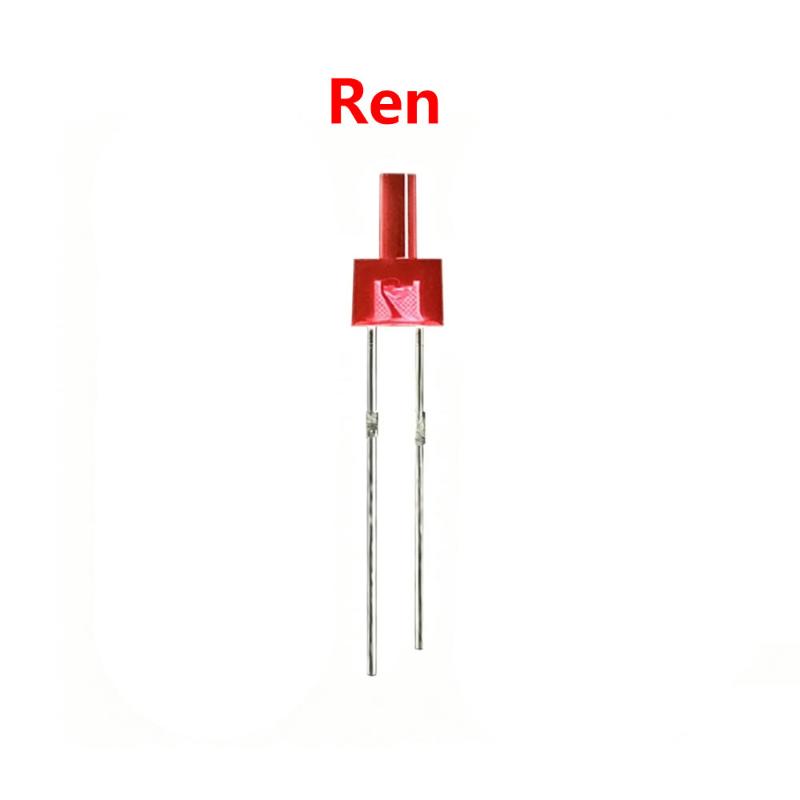 F2 Flat Top 2mm LED Diode 20Pcs Long Pin Through Hole Anti-static Design for Circuit Board Repair DIY Electronic Project