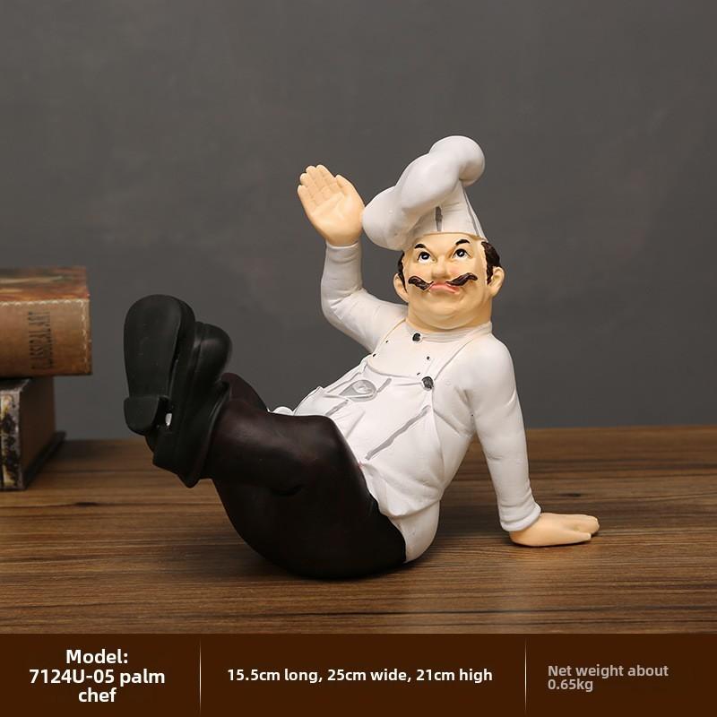 Смола Фигурка Шеф-повара в Европейском Стиле Для Домашнего Декора, Украшение для Торговой Точки, Кофейного Столика