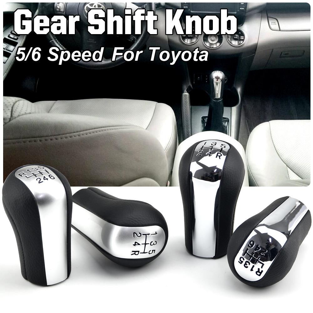 5/6 Speed MT Car Gear Shift Knob PU Leather For Toyota Corolla Verso RAV4 Yaris AYGO Gearshift Shifter Lever