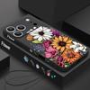 Магнитный чехол для телефона с узором из желтых цветов для iPhone 17e 17 16 15 14 13 Pro Max 16e для Magsafe Беспроводная зарядка ТПУ Мягкая крышка
