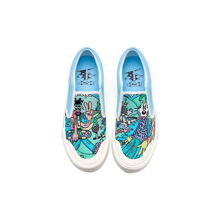 Li Ning X Steven Harrington Boogie Shoes 'Синий Мульти' Женские AECR072-2