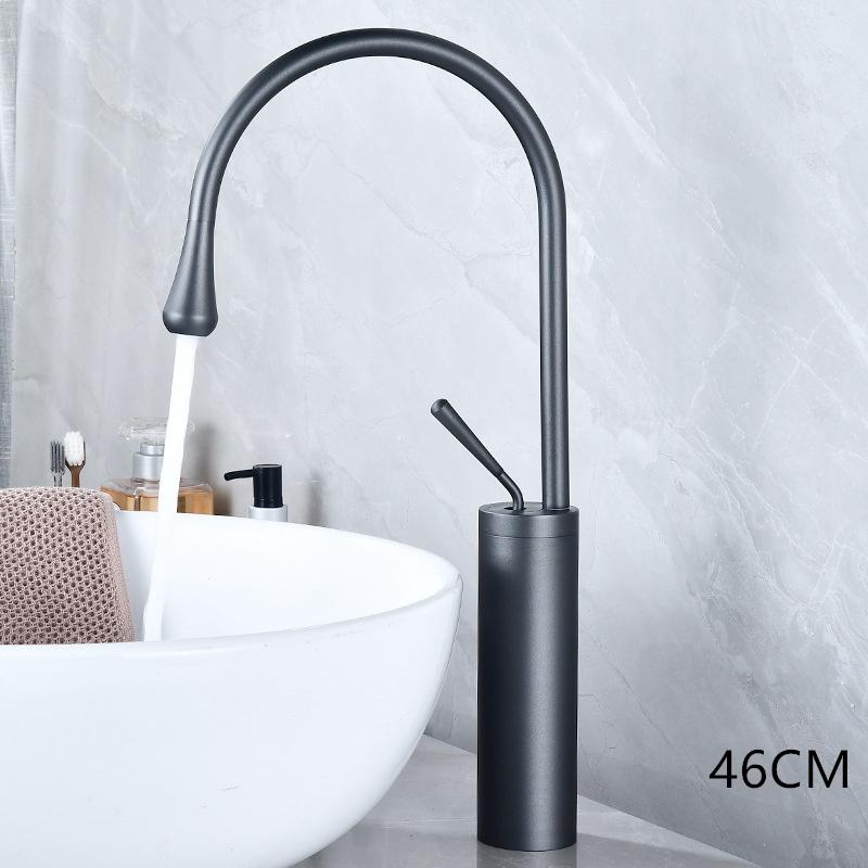 Матовый золотой медный светильник, роскошная раковина, вращающаяся раковина, кран для горячей и холодной воды для ванной комнаты