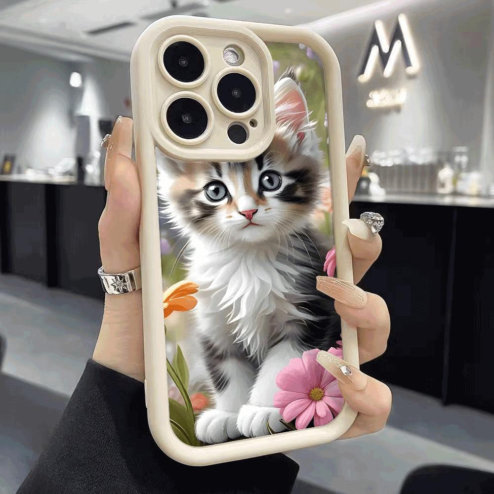 Calico Kitten with Blue Eyes Phone Case for Xiaomi Redmi Note 14 13 12 11 10 9 8 7 Gel Flexible Anti Scratch Protective Case