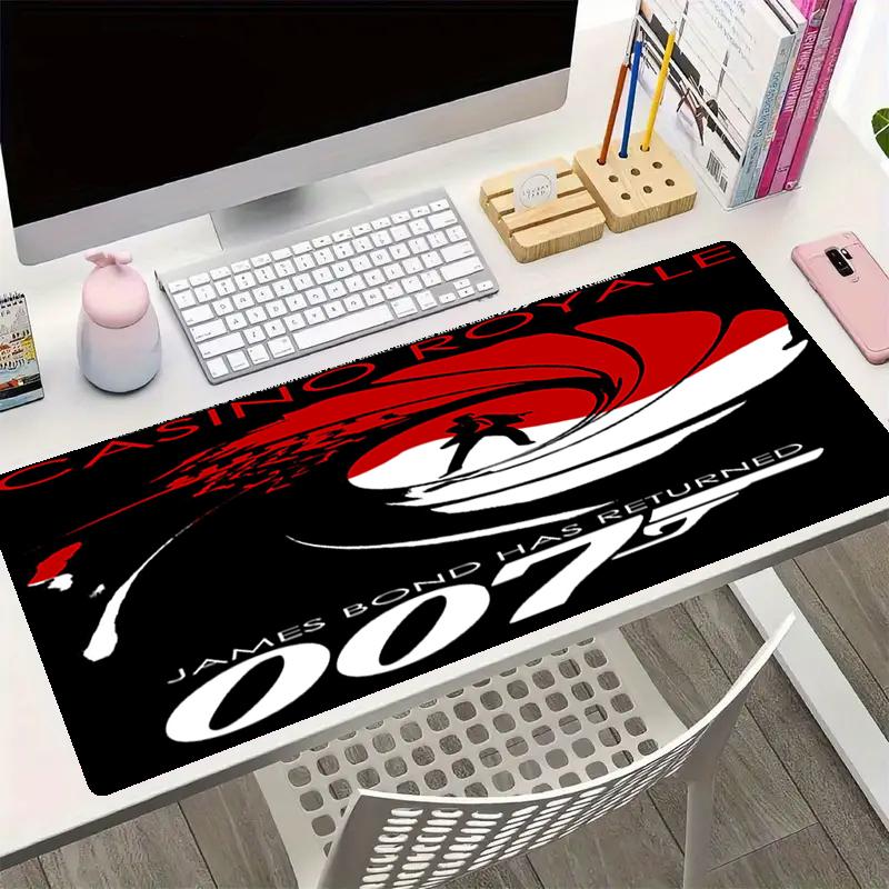 007 James Bond Theme Mouse Pad, Non Slip Rubber Base, Multifunctional Office & Home Decor, Perfect for Workspace Personalization.
