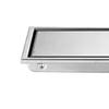 Linear Floor Drain Rectangular Prevent Clogging 304 Stainless Steel Long Shower Drain for Bathroom