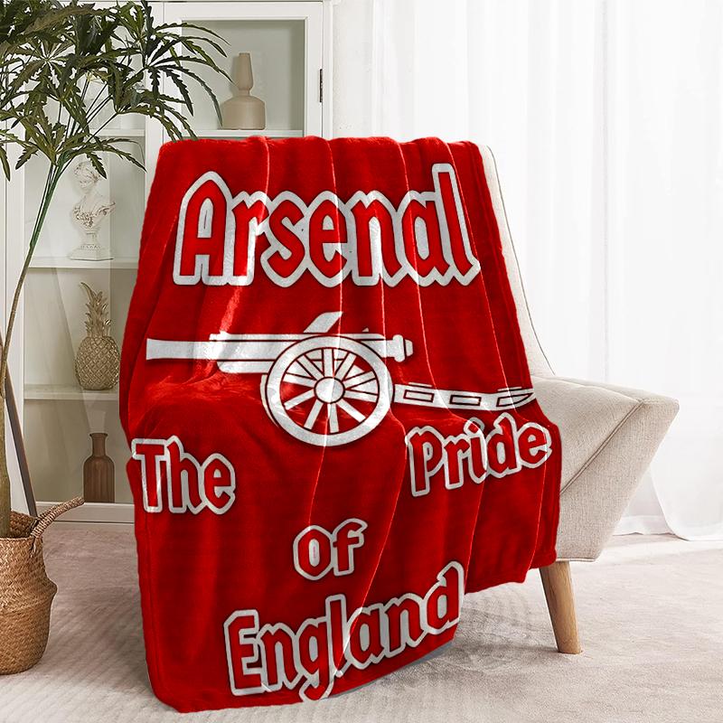 Плед Arsenal F.C. - Мягкий и Удобный, для Спальни, Путешествий, Дивана, Домашнего Декора - Подарок на День Рождения, Рождество для Друга