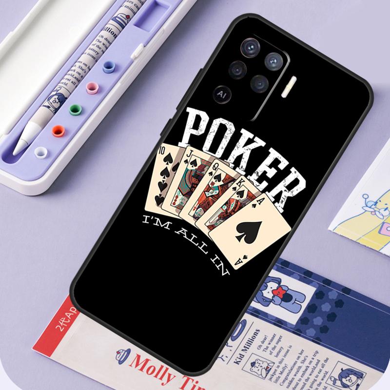 Карты для покера для Oppo A94 A74 A54 A15 A18 A38 A58 A78 A98 A40 A60 A80 A16 A76 A96 A57 A17 A77 A5 Pro Чехол