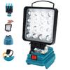 LED Work Light, Floodlight, Cordless Work Light, Compatible with Makita, 14.4V18V, 4000LM, Fishing Light, Dual Output Charging Ports, Power Outages,