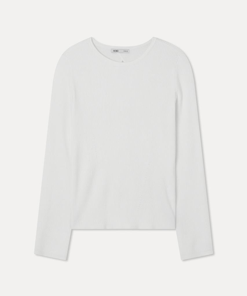 MIXXO Пуловер в рубчик с разрезом на спине_Miwkag440T