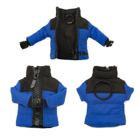 Mini Down Jacket Keychain Fabric Zippered Key Chain Cool Funny Key Jacket