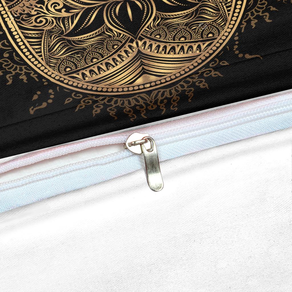 Hamsa Hand Bedding Set Boho Mandala Duvet Cover Set Black Gold Bohemia Bed Set Fatima Hand Bed Linen Lucky Hand Quilt Cover