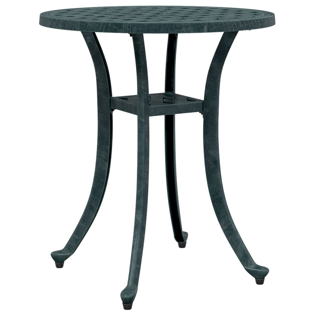 Garden Table Green Ø48x53 cm Cast Aluminum