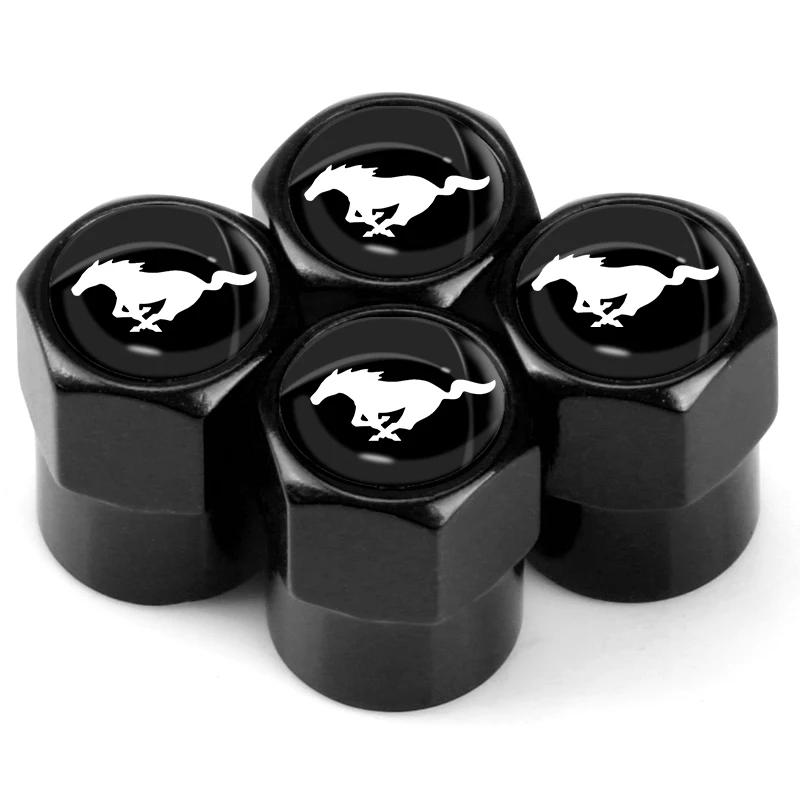 Car Sticker 2025 Hot New 4Pcs/Set Car Wheel Tire Valve Caps Metal Stem Cover For Ford Mustang Explorer FIESTA Focus Shelby GT350