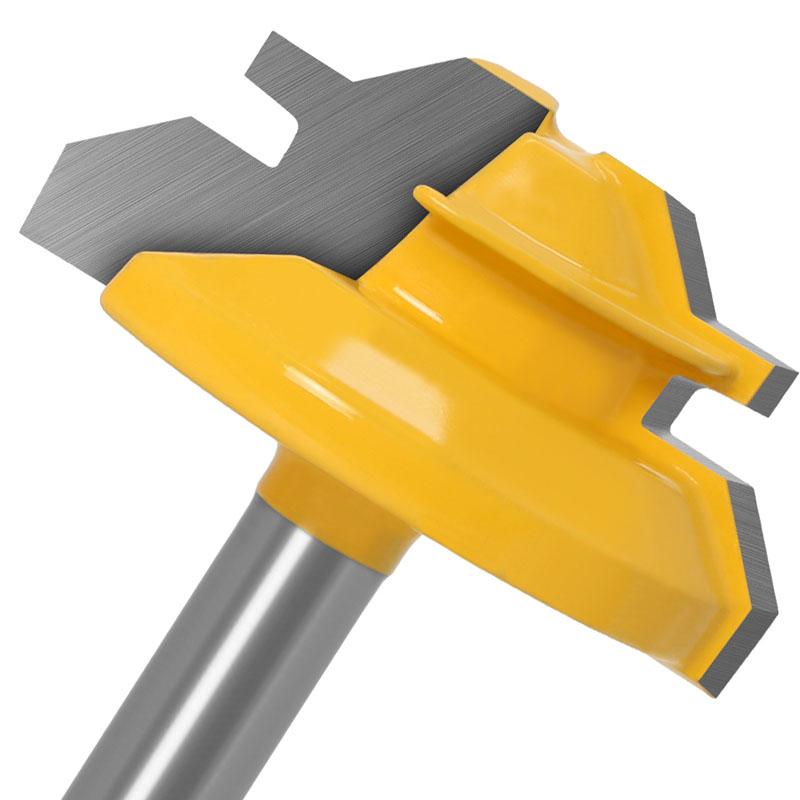 1-3 шт. 45 градусов замок фрезерный станок 1/4 дюйма 6 мм хвостовик деревообрабатывающий шип фреза инструмент сверление фрезерный станок для сплава карбида древесины