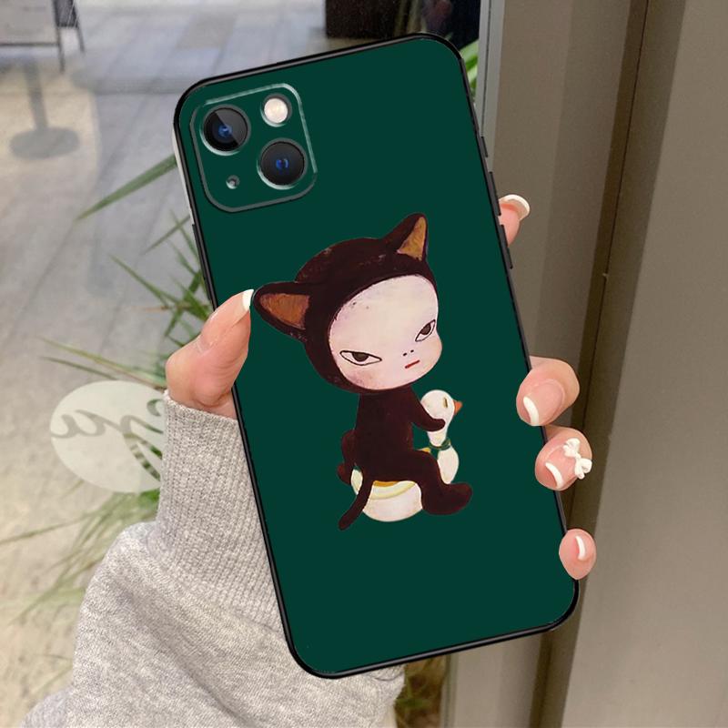 Чехол Yoshitomo Nara для iPhone 16 Pro Max 15 14 12 11 13 17 Pro Max Plus 12 13 Mini 16e 17 Air Задняя крышка