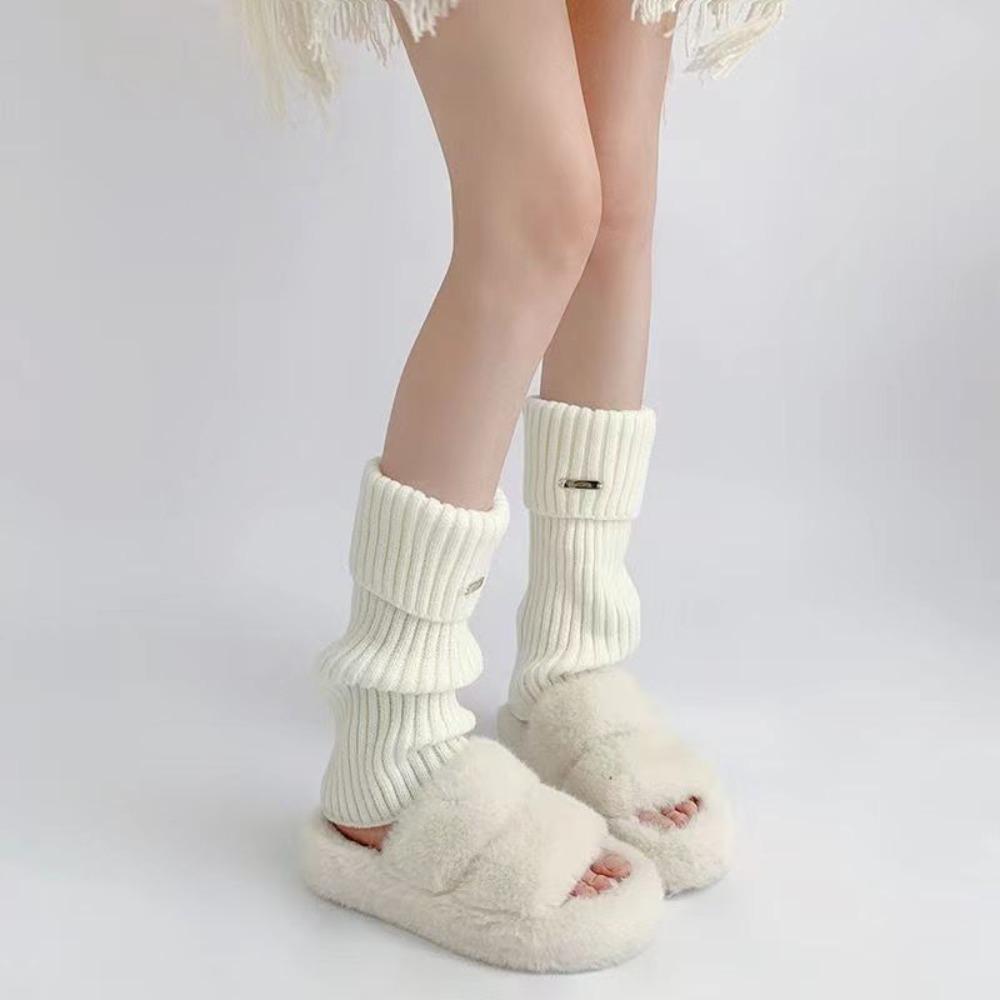 Warm Knitted Leg Warmers Stacked Ankle Warmer Academy Style Boot Stockings  Women