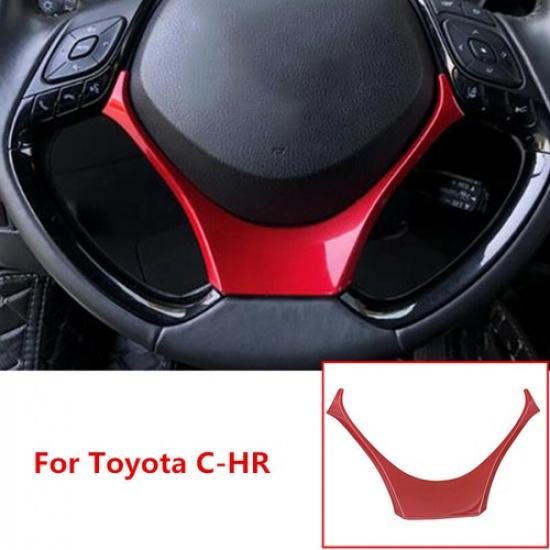 Красная декоративная накладка на внутреннее рулевое колесо для Toyota C-HR CHR 2016-2022