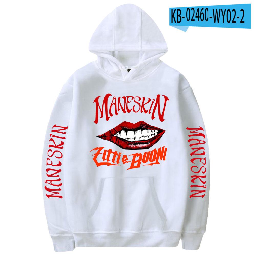 Cartoon Novelty Beautiful Heavy Metal Rock Band Maneskin print Hoodies Sweatshirts Men/Women Sweatshirt Fashion Casual Pullovers