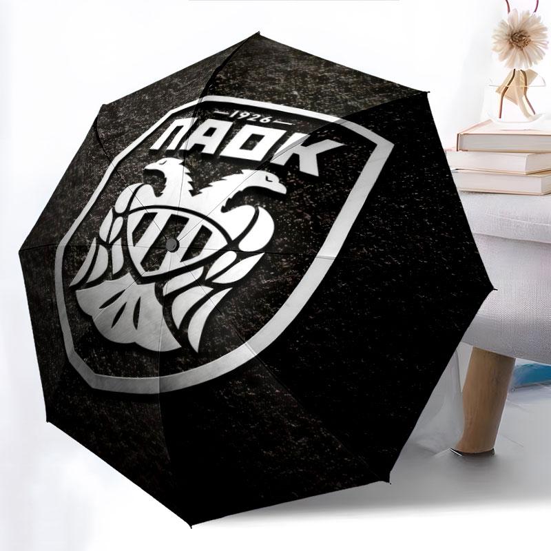 PAOK, автоматический складной зонт, портативная и складная конструкция, 8 спиц, рождественский или день рождения подарок.