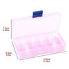 Foldable 10 Compartment  Jewelry Bead Nail Tips Storage Box