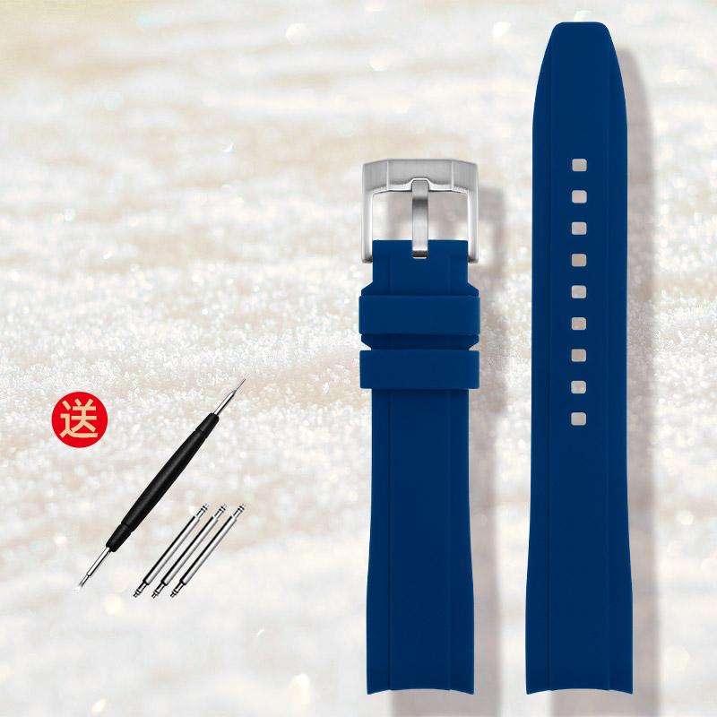 Высококачественный резиновый ремешок для часов 18 мм, 20 мм, 22 мм, браслет для s-eiko Omega Moonswatch, Rolex Tudor, ремешок для часов, ремешок для часов с изогнутым концом