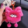 Cute Rabbit Rex Bow Briquettes Elf Action Bag Hanging Cartoon Plush Keychain Toy