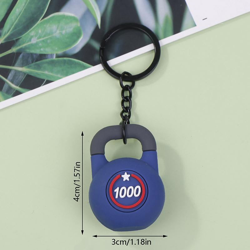 3D брелок для ключей в виде гири для женщин, симпатичный брелок для ключей от автомобиля, спортивный брелок из ПВХ, креативный брелок для сумки