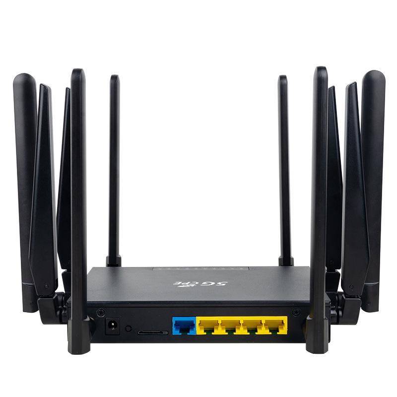 Eurasia Version 5G Gigabit Dual-Band WiFi 6 Router with SIM Slot, Ten Antennas, Home/Office Use