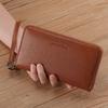 Женский длинный кошелек с RFID-защитой, кошелек-клатч из ПУ-кожи, большая вместимость, на молнии, с ремешком на запястье, держатель для карт, кошелек для телефона