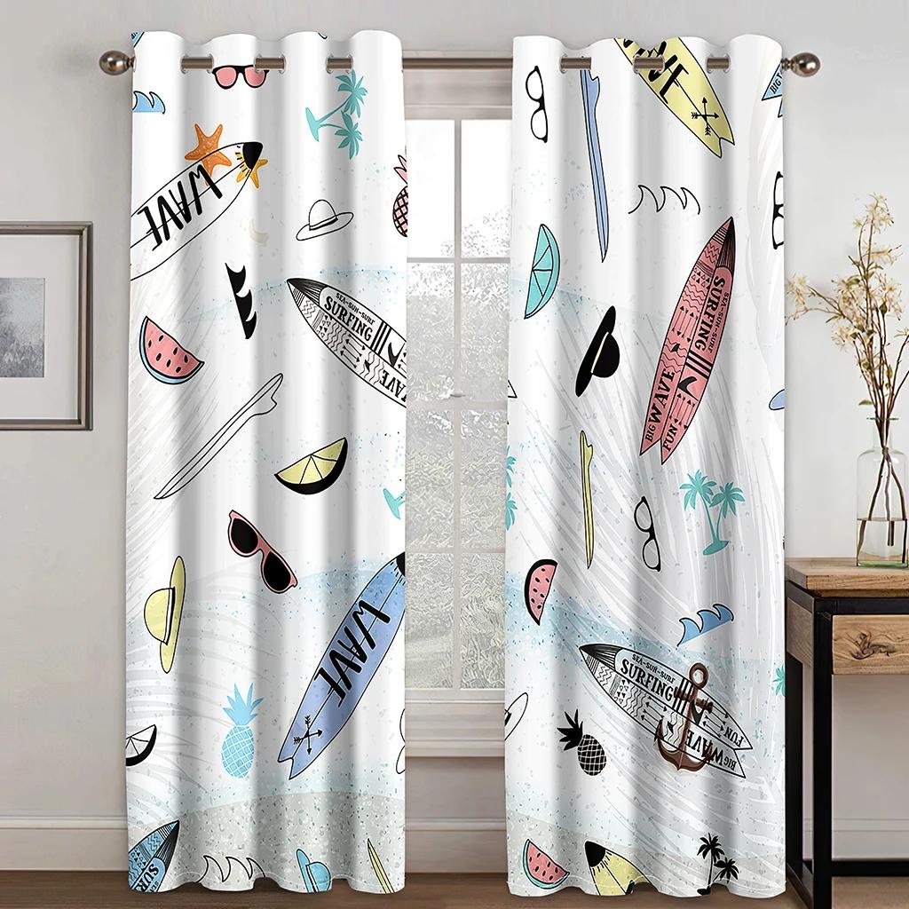 Креативные шторы для скейтборда с граффити Минималистичные классические 2 панели Гостиная Спальня Кухня Балкон Декор окна Шторы