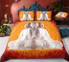 3D Buddha Bedding Set Exotic Quilt Cover Pillow Case 2/3 Pieces EU220 * 240 Extra Large Size Soft Zippered Bedroom Decoration