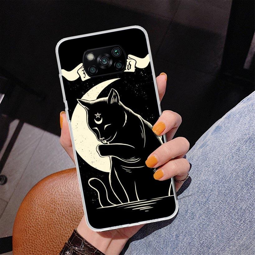 Witch And Cat Colorful Cute Phone Case For Xiaomi Poco X7 X6 X5 Pro F7 Ultra Redmi 15C 15 13C 13 12C 12 10 10A 10C 9 9A 9C 9T Co