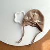 Adjustable Tie-up Baby Knitted Hat Skin-Friendly Winter Infant Cap New Baby Beanie Hat  Winter