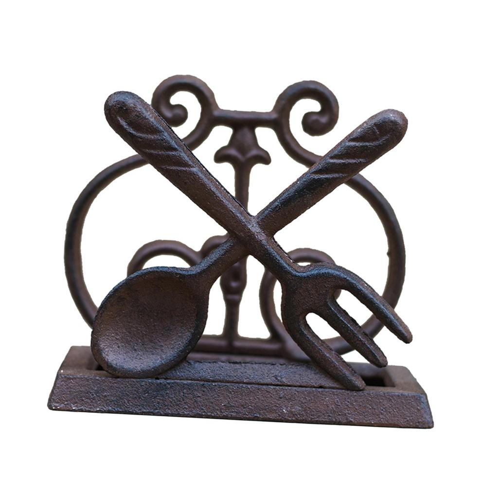 European Style Napkin Holder Iron Creative Napkin Storage Organizer for Dinning Accessories Rustic Wedding Bar Living Room