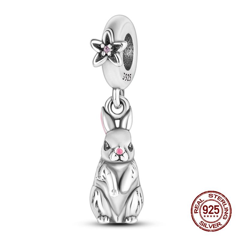 100% стерлингового серебра 925 пробы, лев, собака, слон, светлячок, кошка, дерево жизни, подвески в виде животных, подходят для оригинальных браслетов 925, ювелирные изделия своими руками