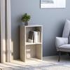 Bookcase - vidaXL - 2 Levels - Concrete Grey - 40x30x76.5 Cm - Chipboard