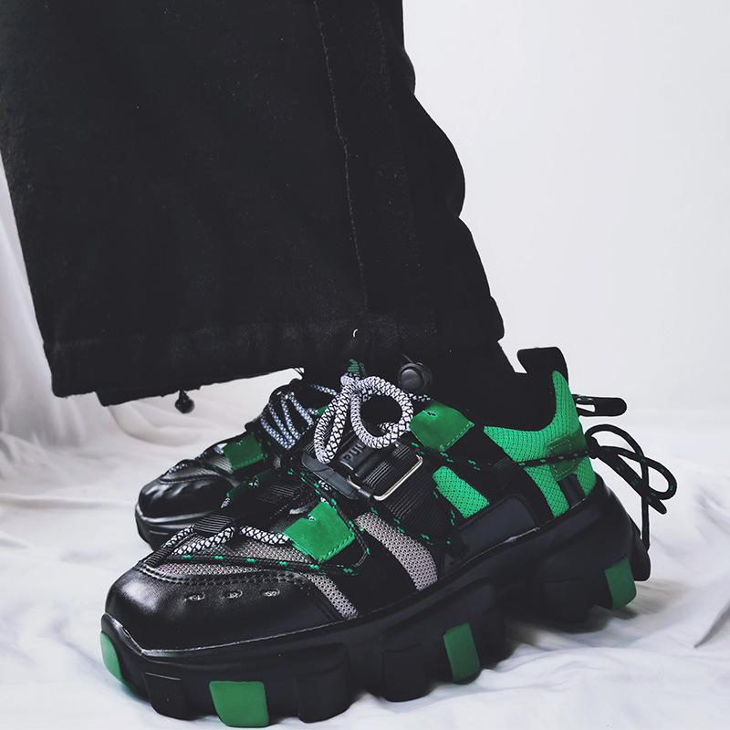 Кроссовки Quan Zhilong dad shoes Gangfeng уличный стиль ins необработанная гора родной функциональные с подъемом подошвы беговые кроссовки