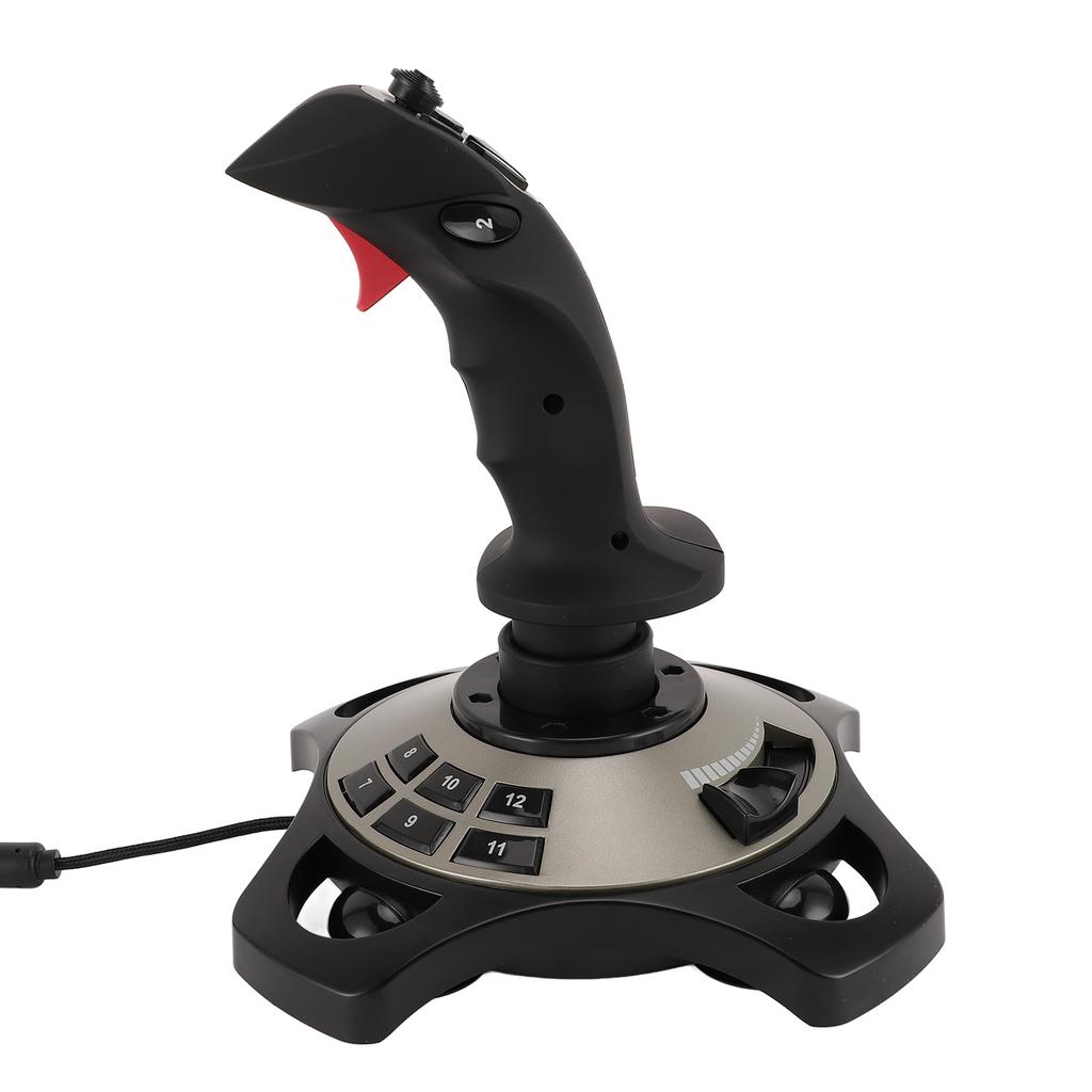 PC Flight Joystick Wired Flight Stick Flight Simulator Control Joystick with Vibration Function