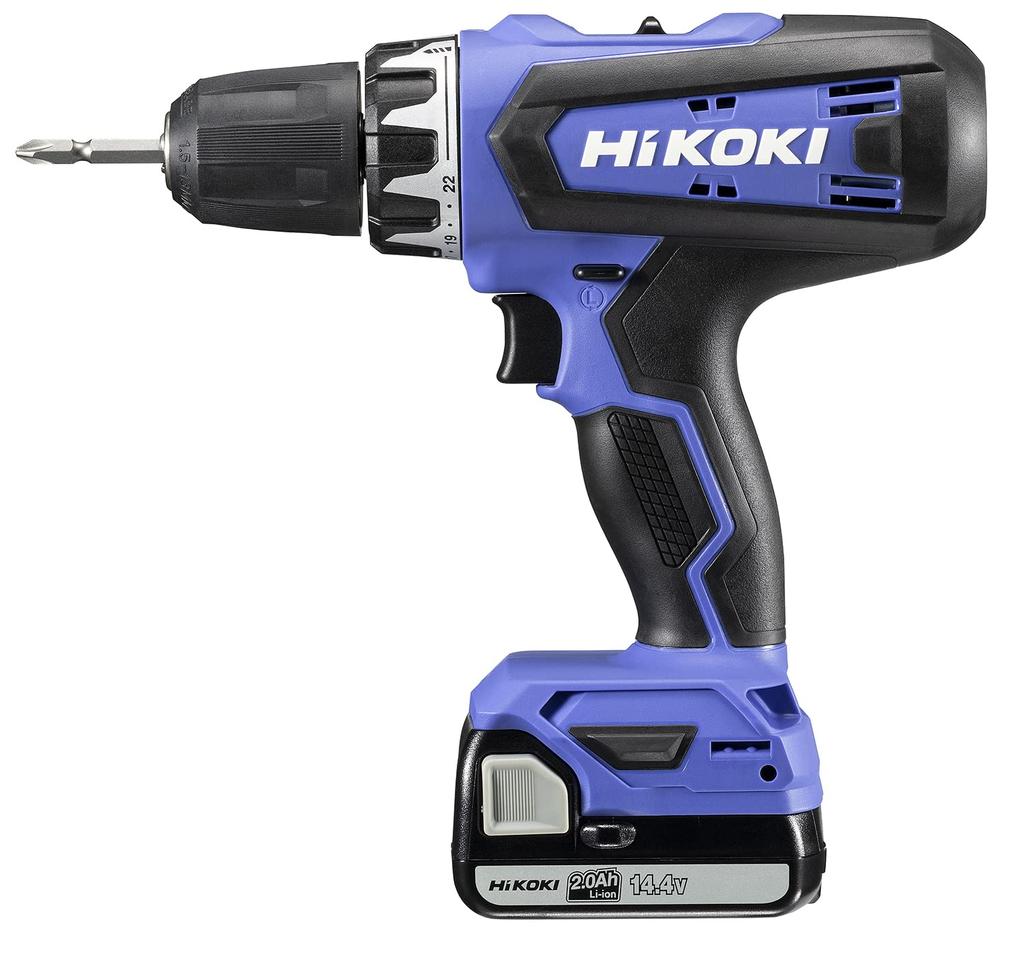 HiKOKI Drill Driver FDS14DF with and Case 14.4V (2BG) 2.0Ah (2 Batteries), Charger,
