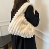 Fluffy Large-capacity Plush Shoulder Bag, New Commuting Simple Casual Handbag, Fluffy Vest Bag.