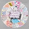 50 Taylor Lyrics Stickers: Waterproof Decorative Stickers Featuring Taylor, European & American Star Lyrics