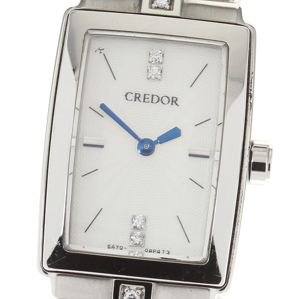Б/у SEIKO SEIKO 5A70-0AM0 Credor Aqua Diamond Кварцевые Женские _809364