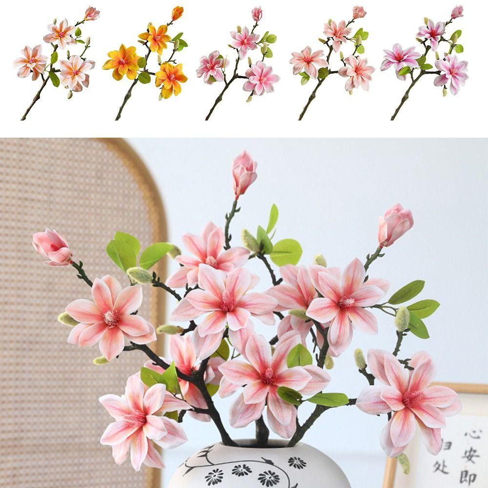 New Chinese Style Simulation Yulan Magnolia Real Hand Feel Fake Flower  Home Decoration