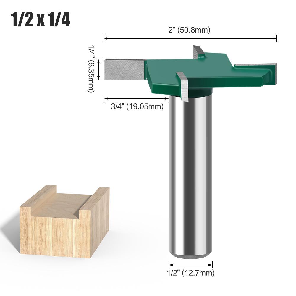 Четырехлопастной Т-образный нож Нож для очистки дна Пазовальный нож Деревообрабатывающая фреза Головка фрезы для гравировального станка Пазовальный нож большого диаметра
