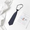 Tie Men's Formal Business 8cm Pure Plain Lazy Zipper Tie